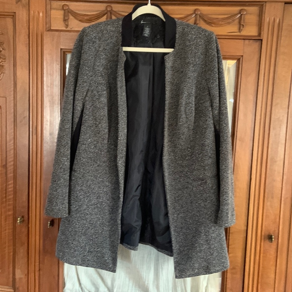 Sweet tweed look longline open blazer